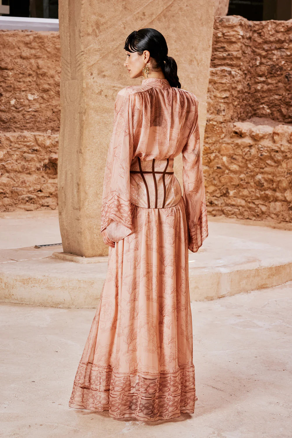 Bağlamalı Korse Detaylı Elbise