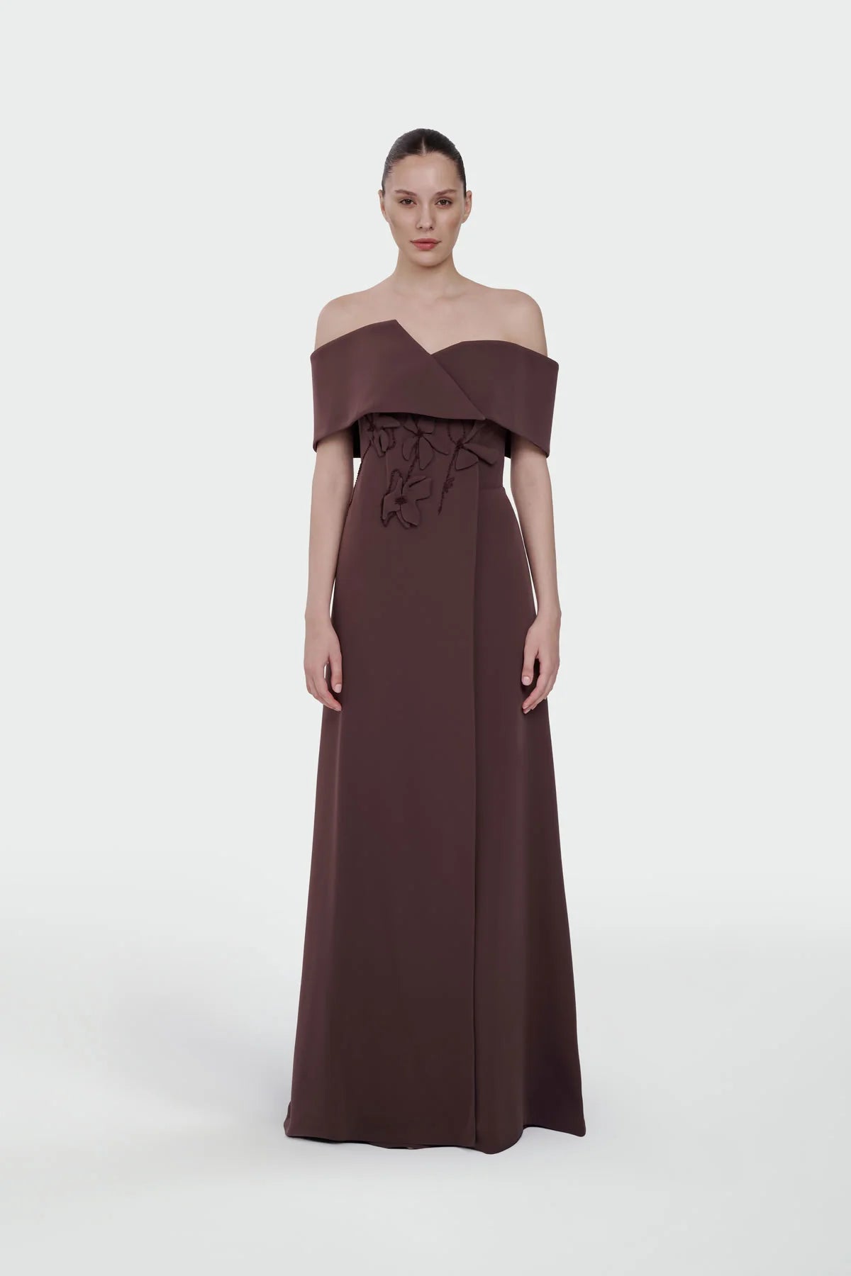 Elegant Off-Shoulder Floral Evening Jumpsuit 5300