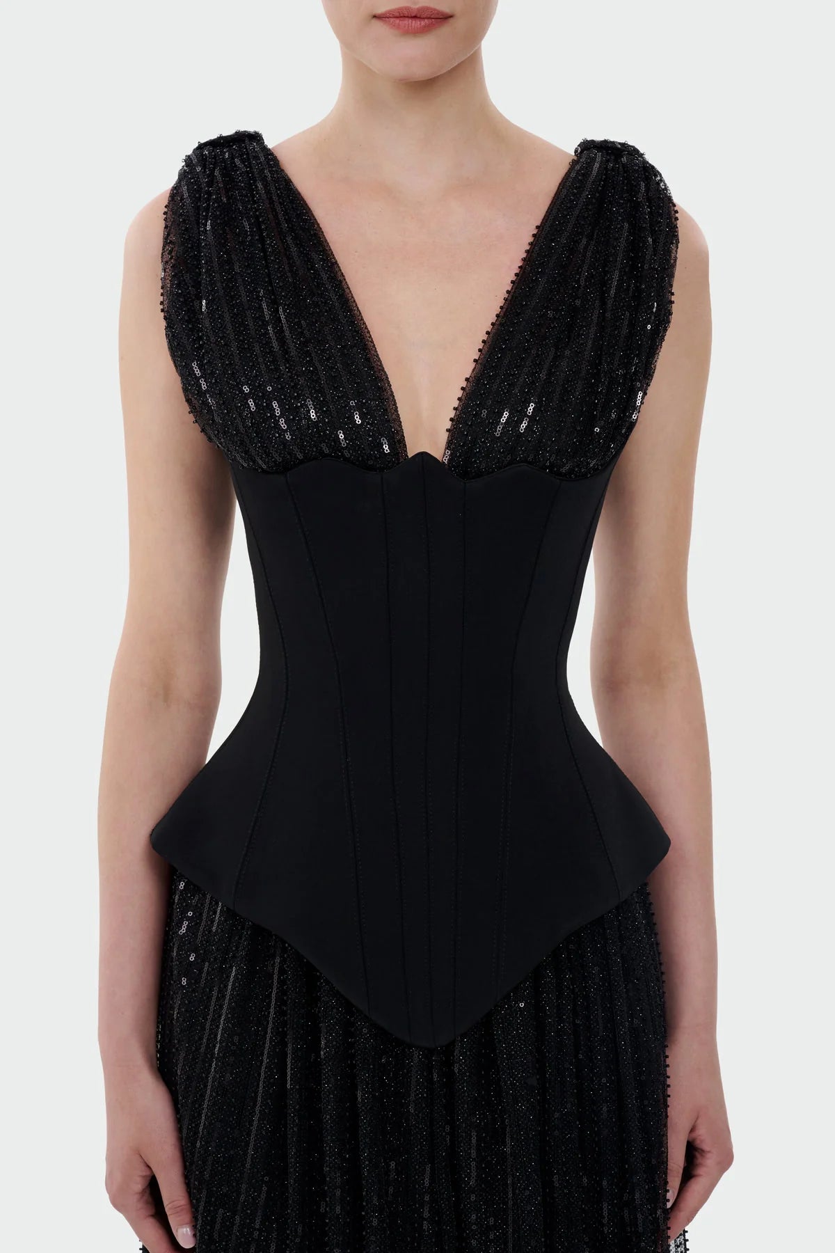 Elegant Corset Dress with Sparkle 1367