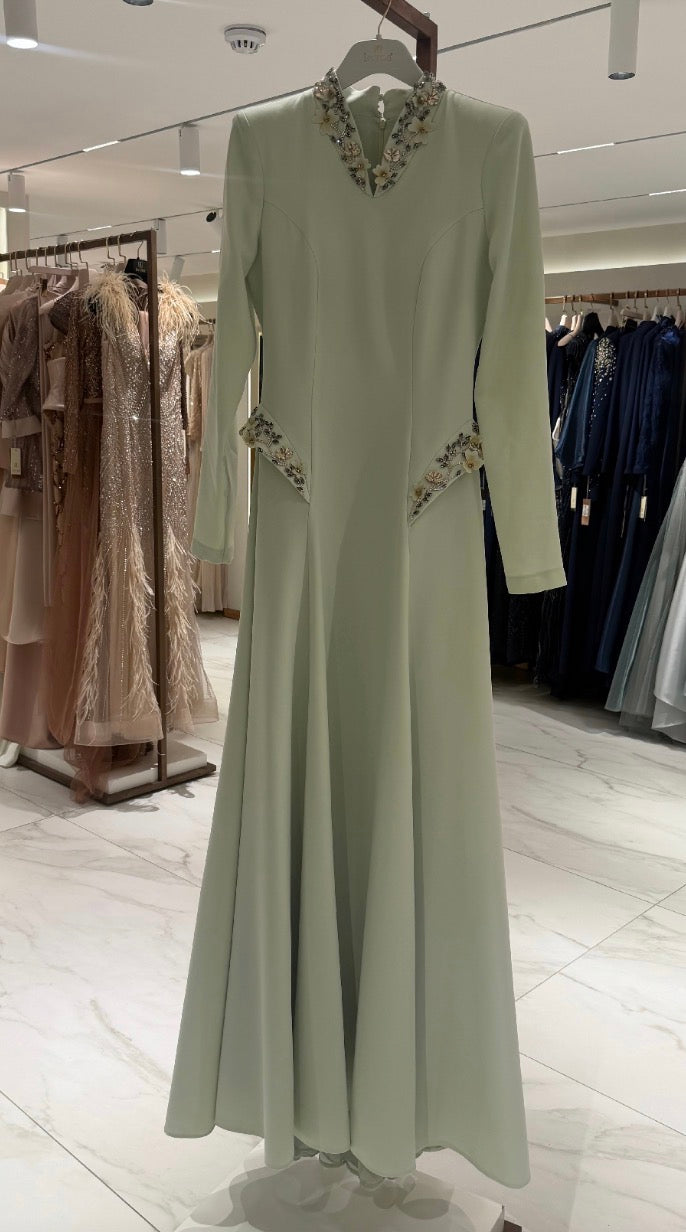 فستان كريب ساتر فخم 2277