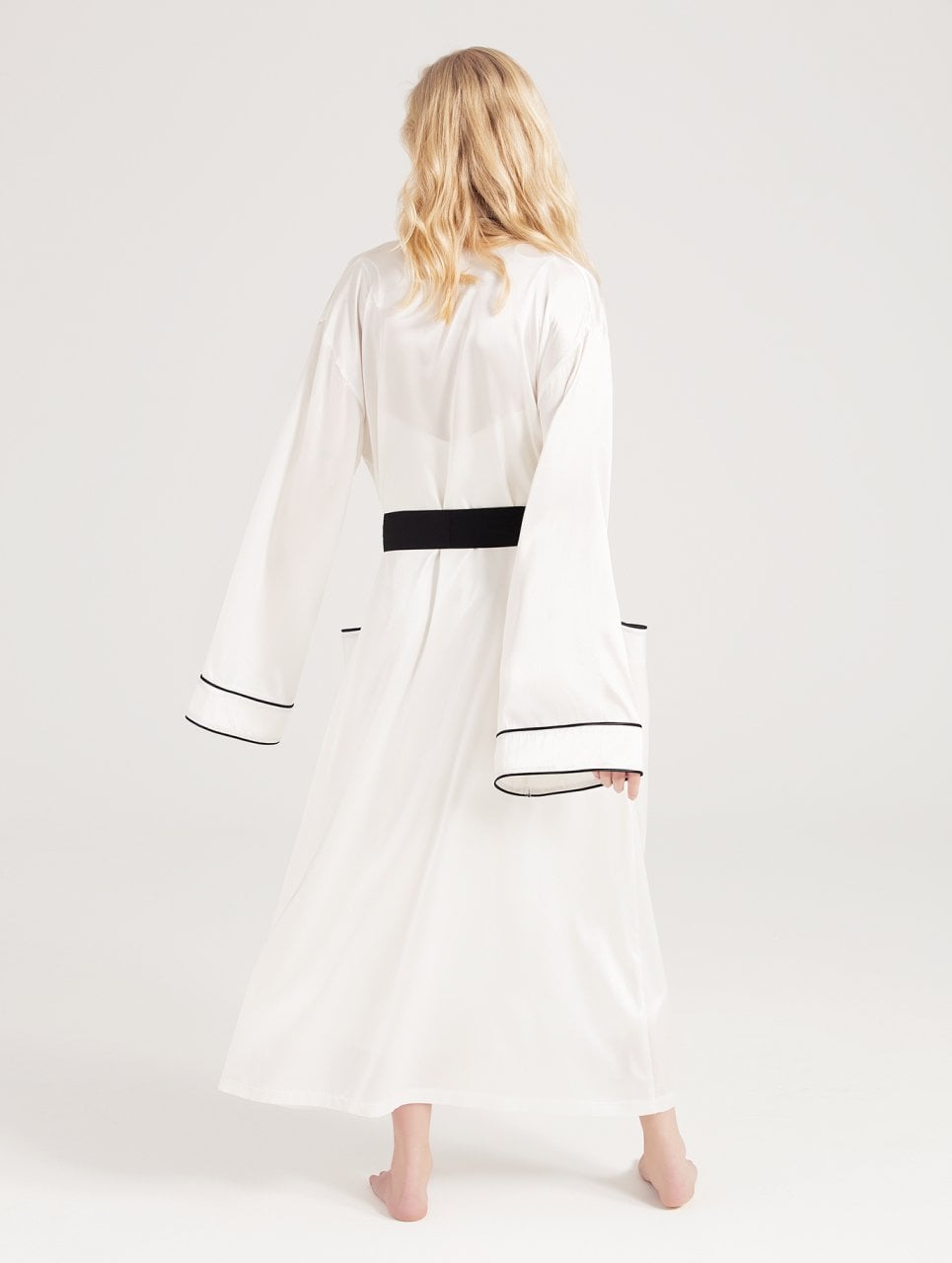 Silk Dressing Gown Ecru