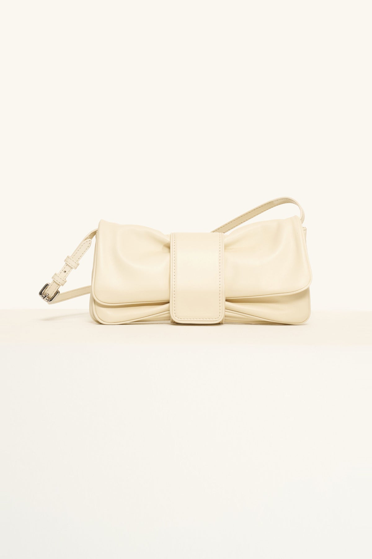 Ruched Flap Clutch Bag