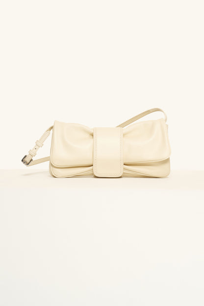 Ruched Flap Clutch Bag