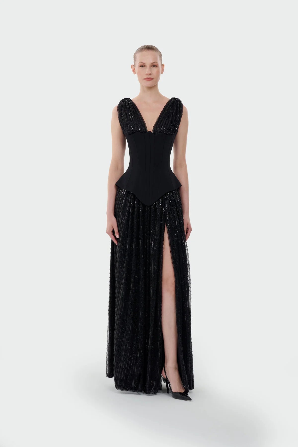 Elegant Corset Dress with Sparkle 1367