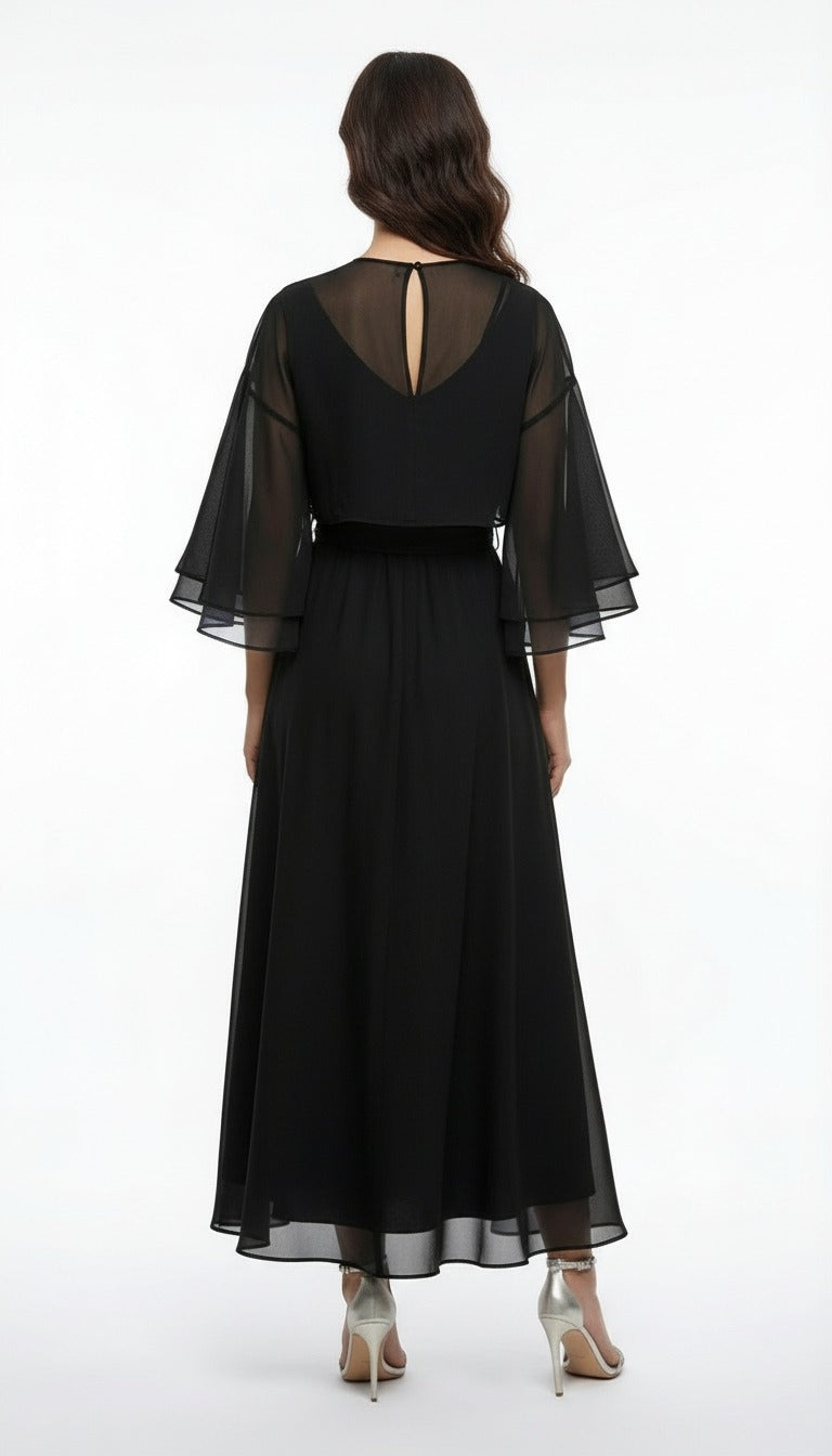 فستان اسود اورنجزا