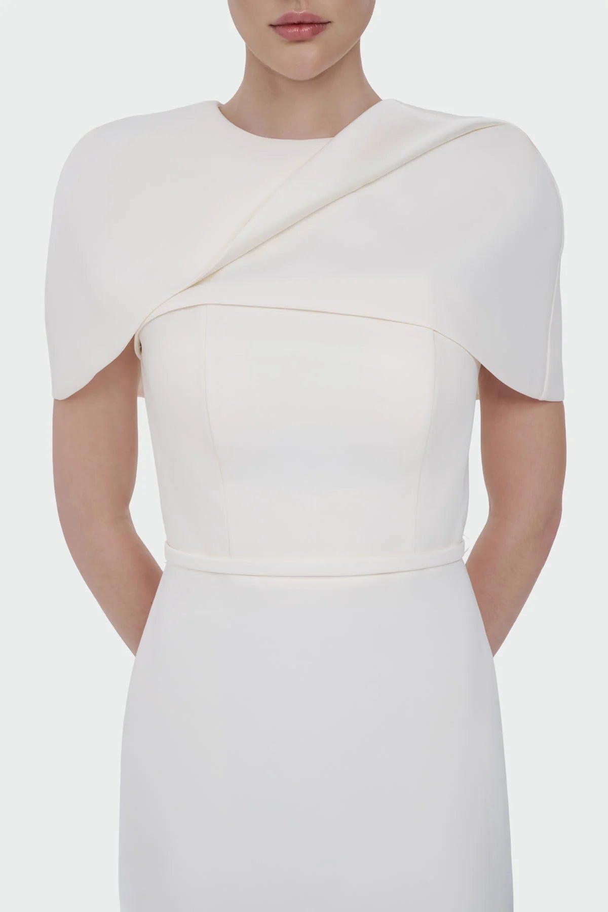 Elegant Evening Dress with Cape – Luxury Formal Dress 1390