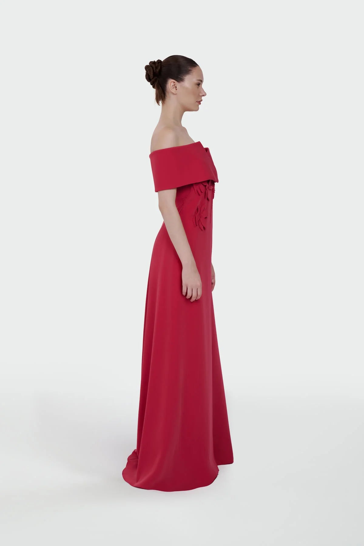 Elegant Off-Shoulder Floral Evening Jumpsuit 5300