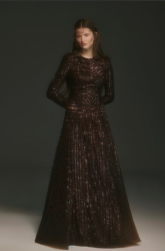 فستان  ترتر و شك فخم 9202