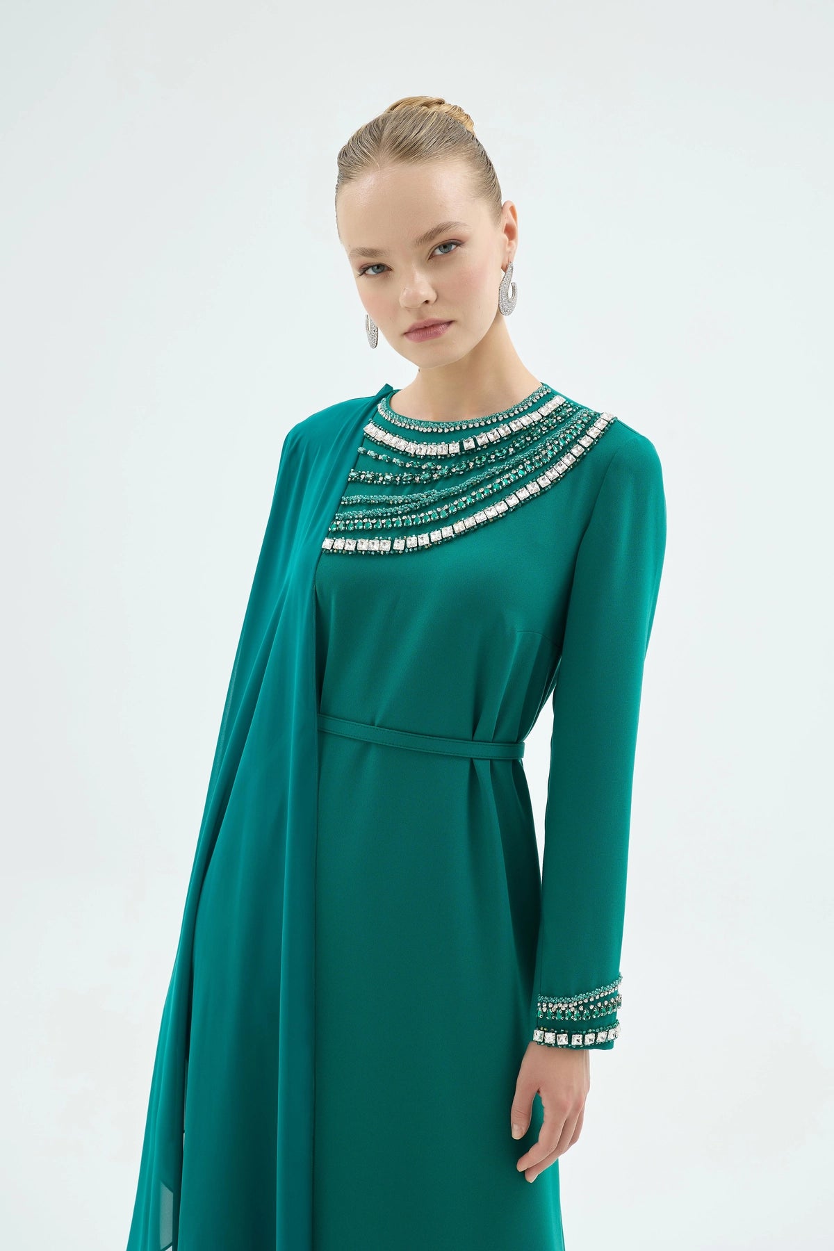 30024 PAİS ELBİSE Zümrüt