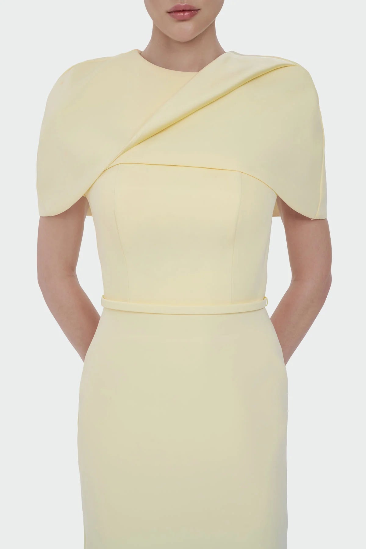 Elegant Evening Dress with Cape – Luxury Formal Dress 1390