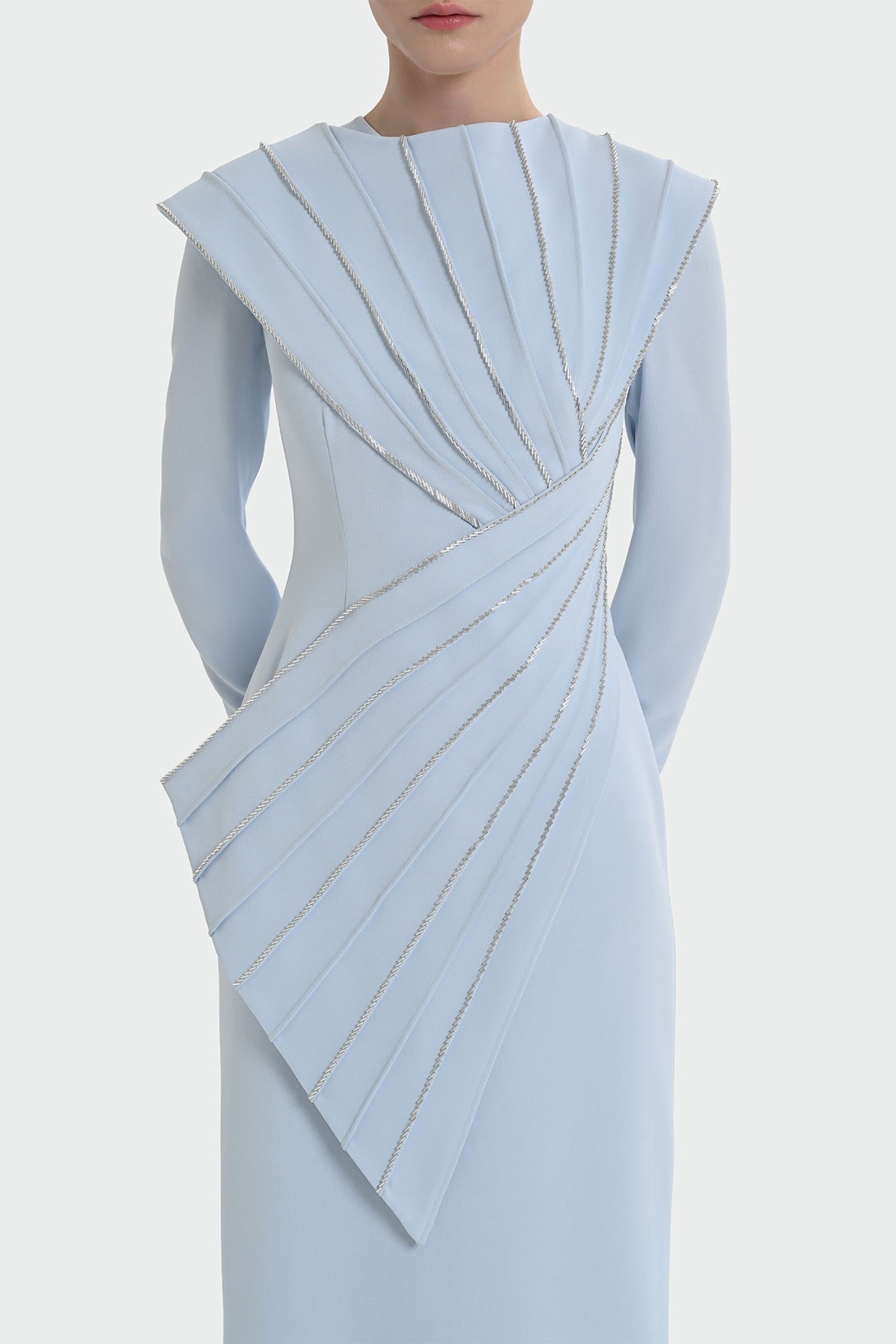 Draped Evening Dress – 9155