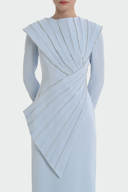 Draped Evening Dress – 9155