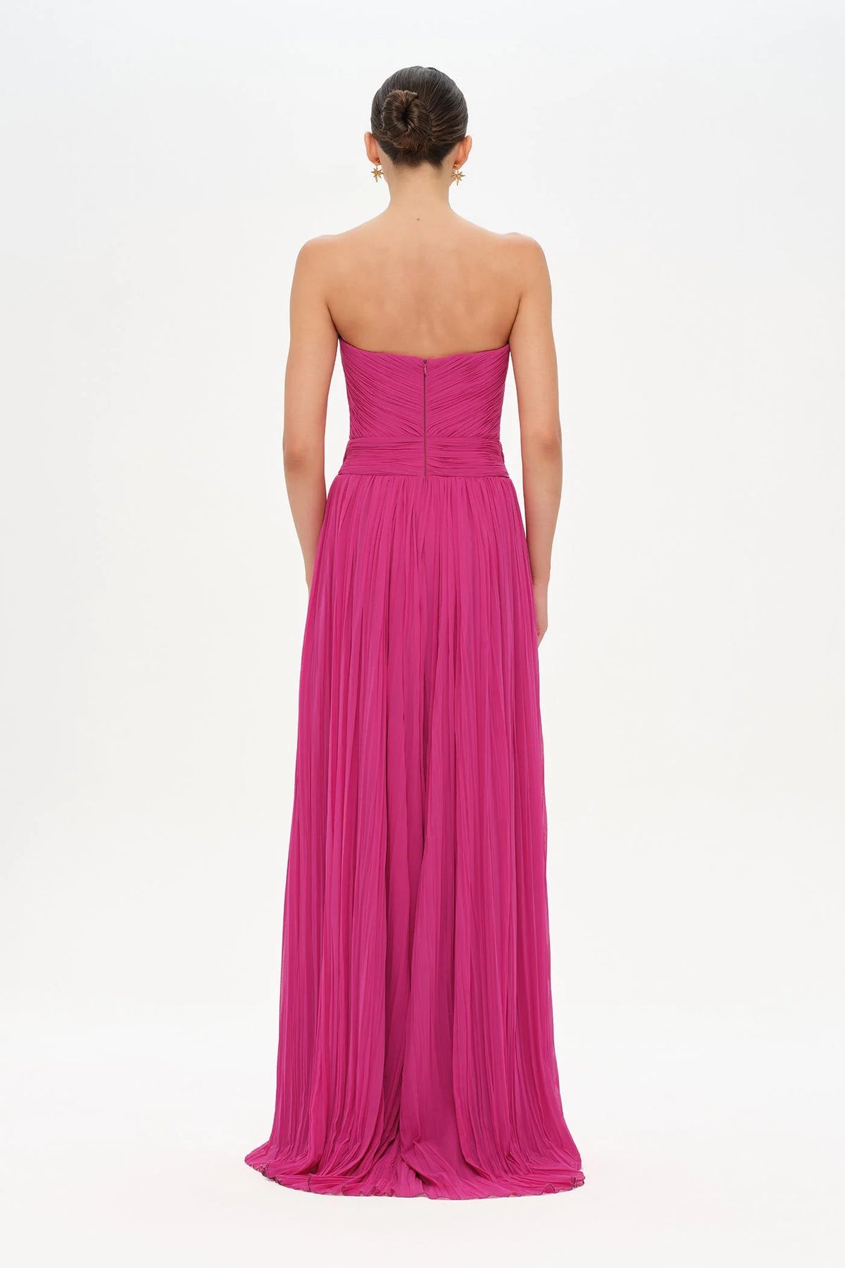 STRAPLEZ DRAPE DETAYLI ŞIK ABİYE ELBİSE - 26058C