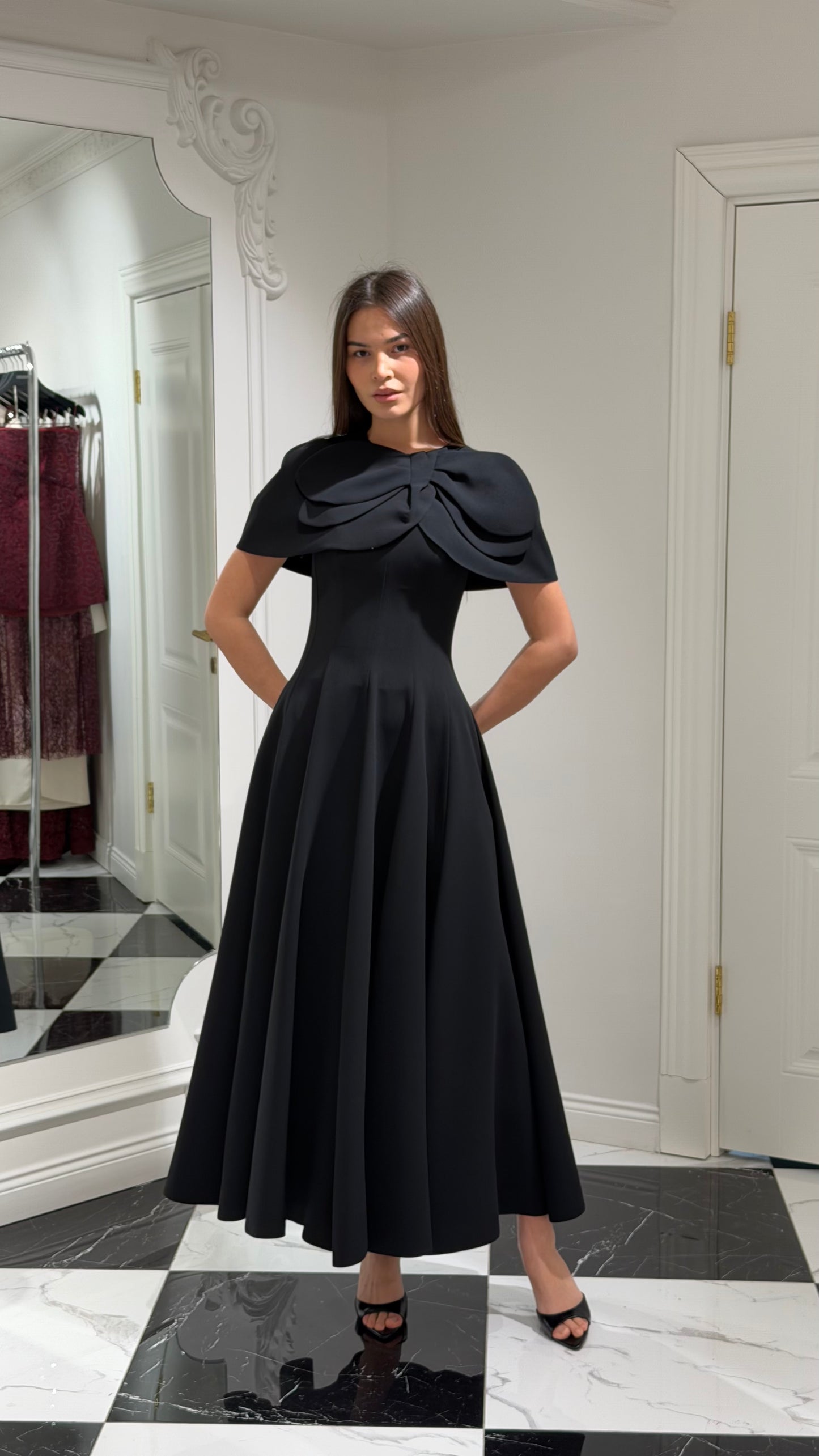 فستان كريب فخم 1187