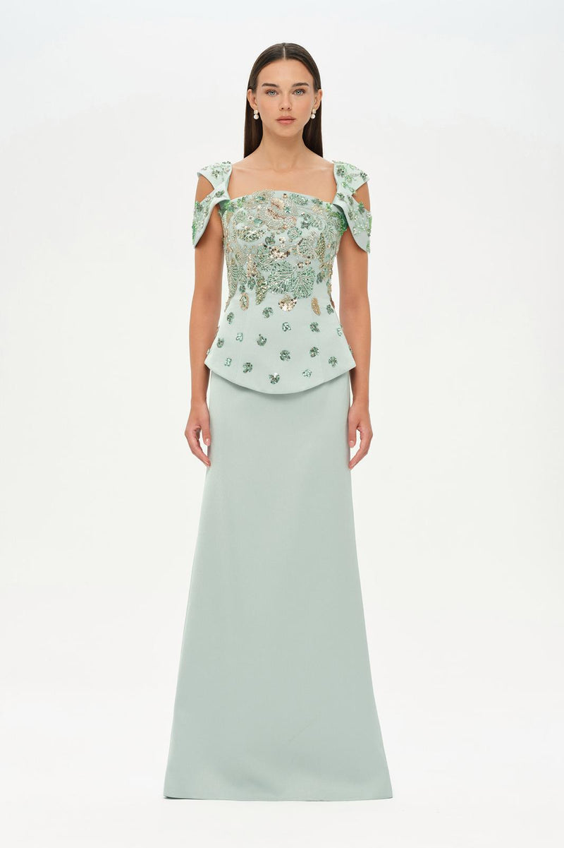 Elegant embellished gown 2711