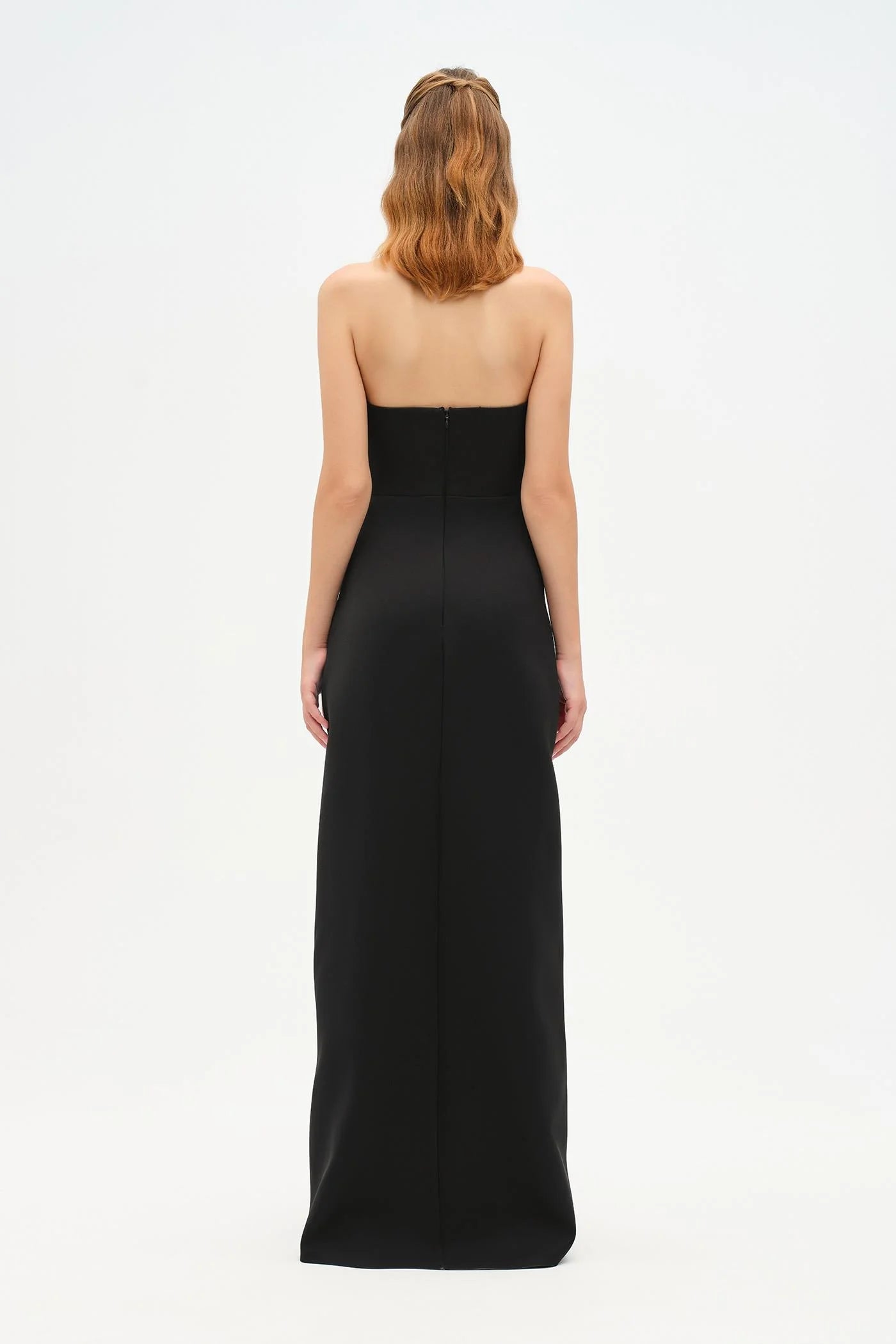 DRAPE DETAYLI STRAPLEZ DETAYLI BALIK ABİYE ELBİSE - 26125C