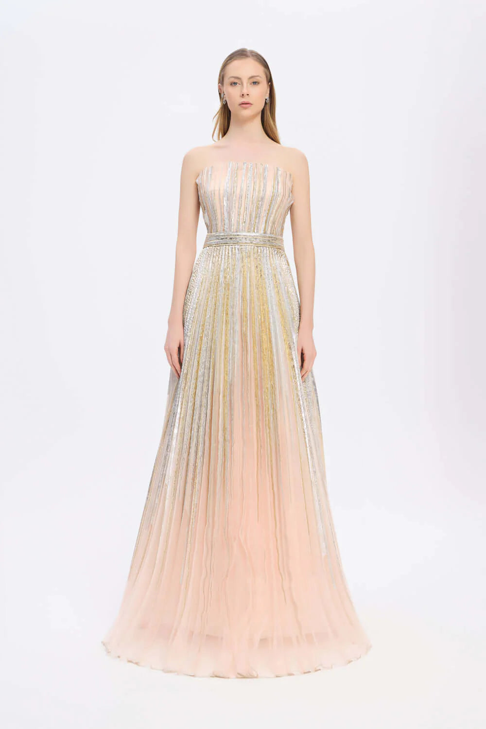 PRENSES KESİM UZUN ABİYE ELBİSE - 9039C