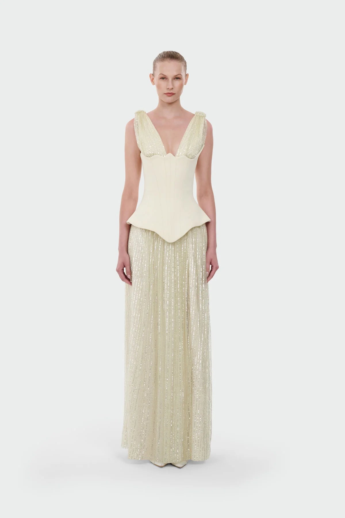 Elegant Corset Dress with Sparkle 1367