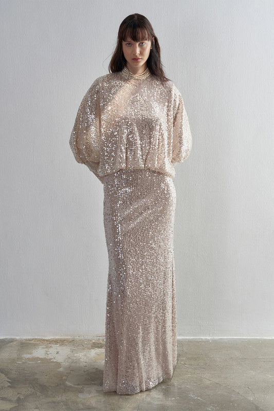 PAYETLİ BLUZ ETEK ABİYE TAKIM 2219