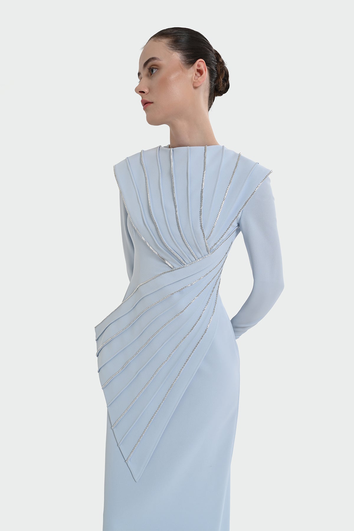 Draped Evening Dress – 9155