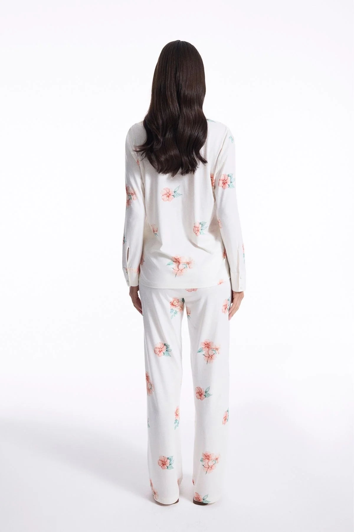 Cotton Pijama Takımı Ekru