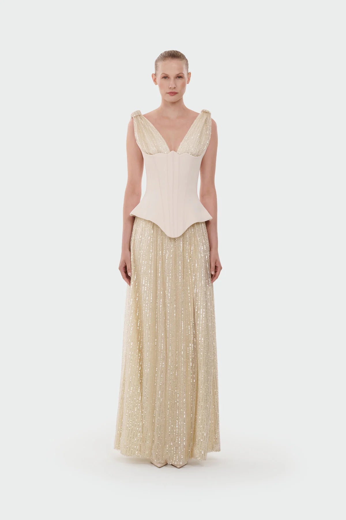 Elegant Corset Dress with Sparkle 1367