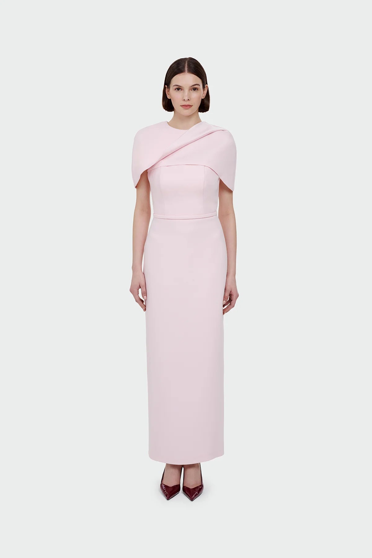 Elegant Evening Dress with Cape – Luxury Formal Dress 1390