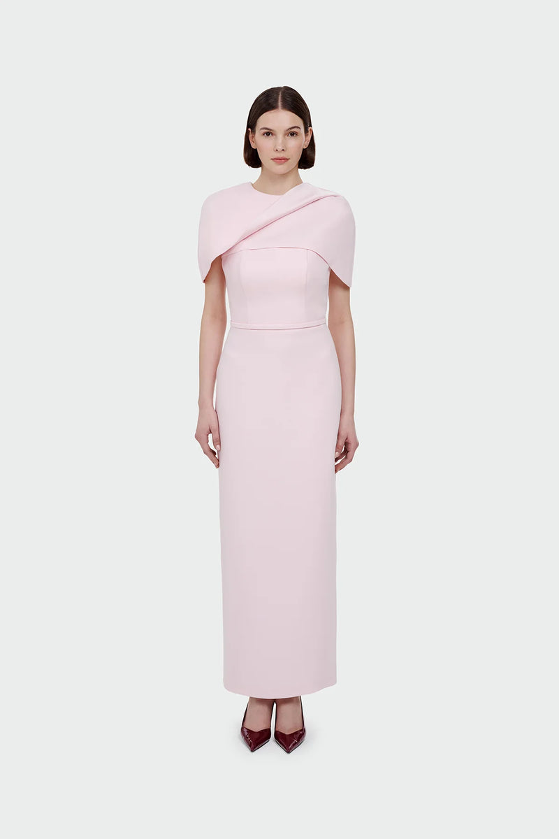 Elegant Evening Dress with Cape – Luxury Formal Dress 1390