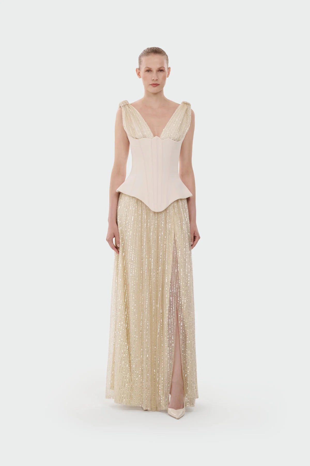 Elegant Corset Dress with Sparkle 1367