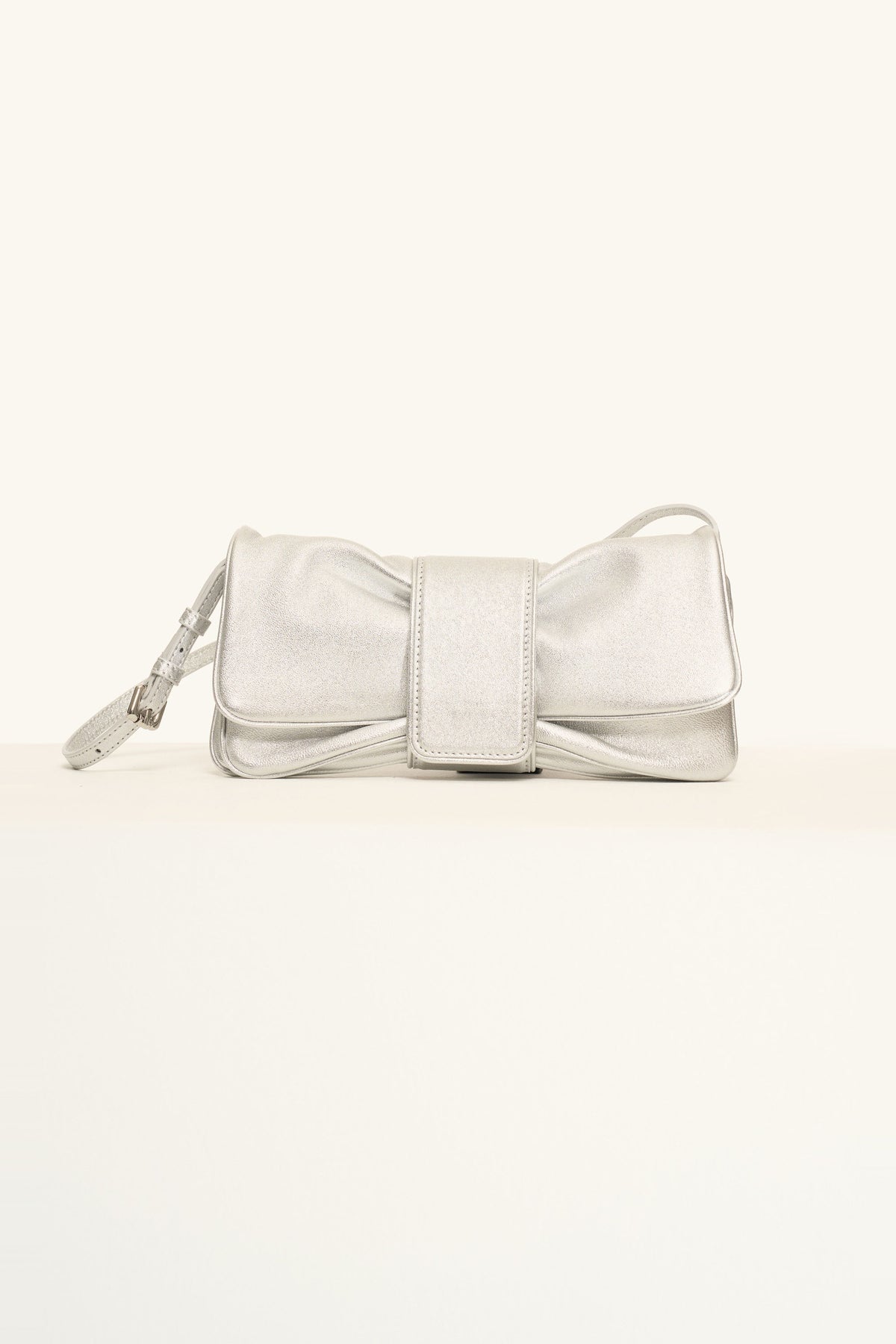 Ruched Flap Clutch Bag