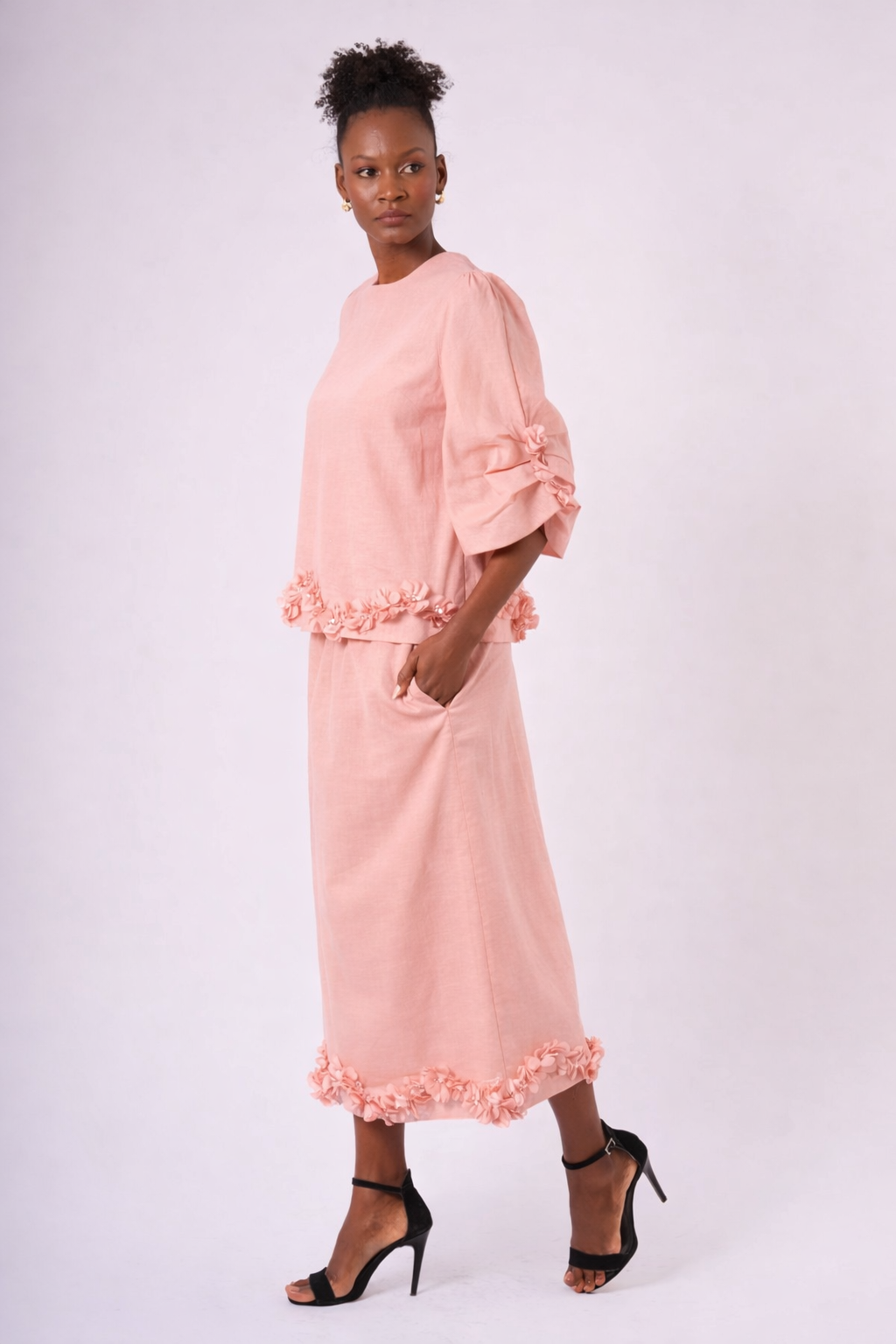 طقم قطعتين كتان