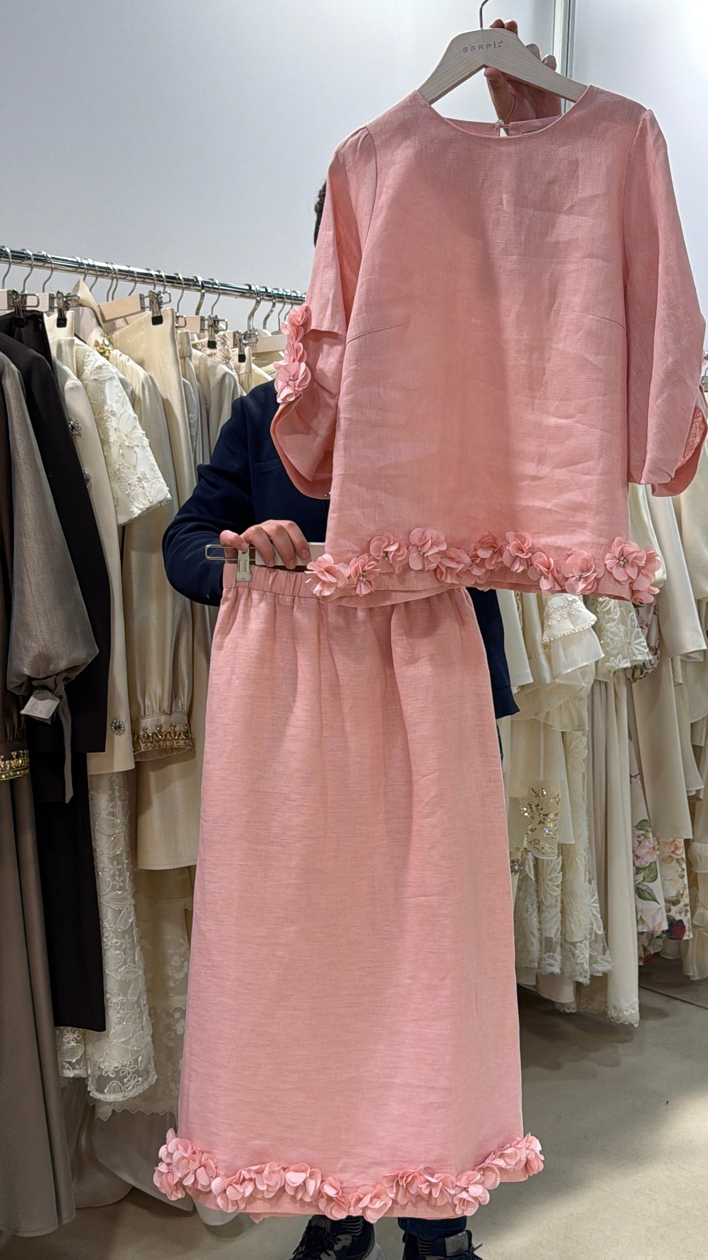 طقم قطعتين كتان