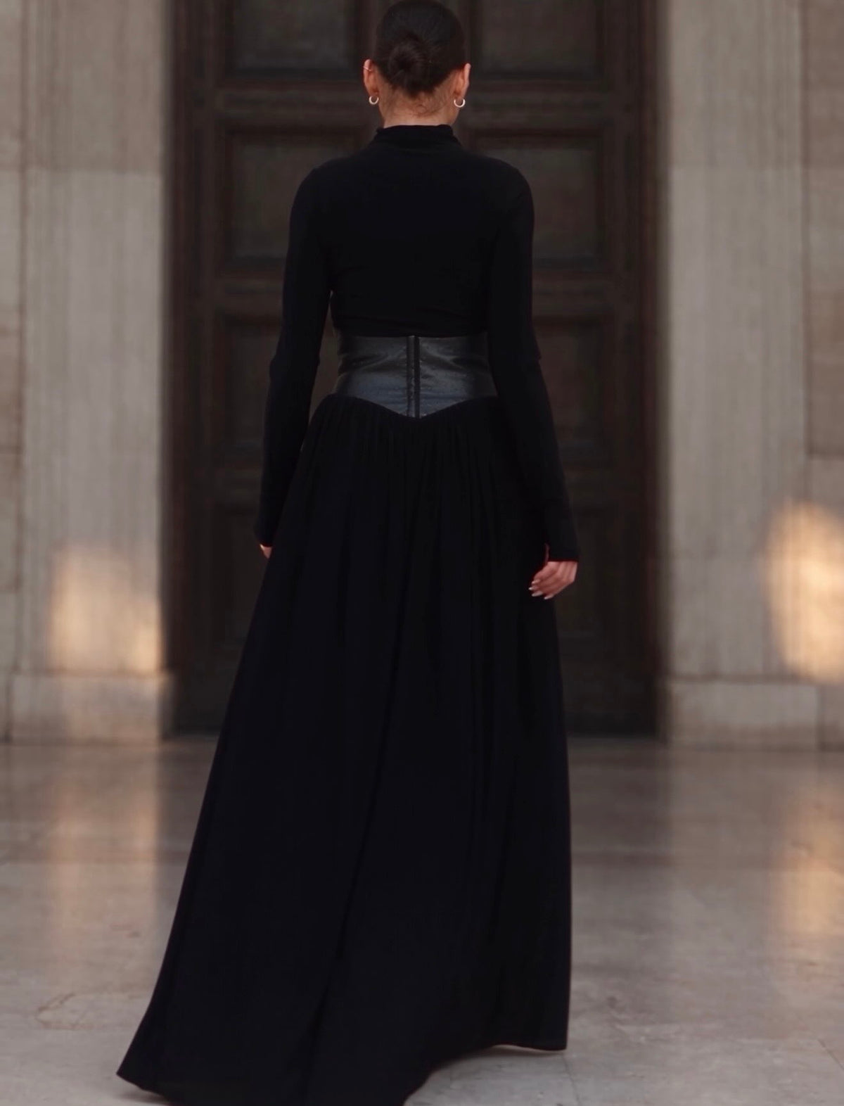 Korse Detaylı Maxi Elbise