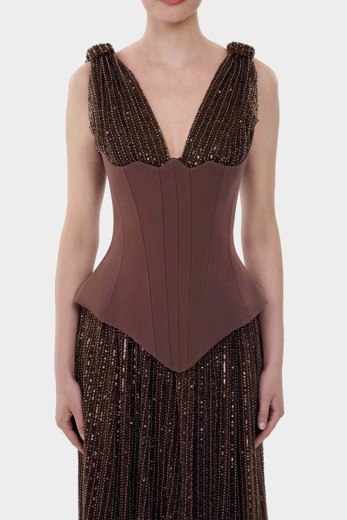 Elegant Corset Dress with Sparkle 1367