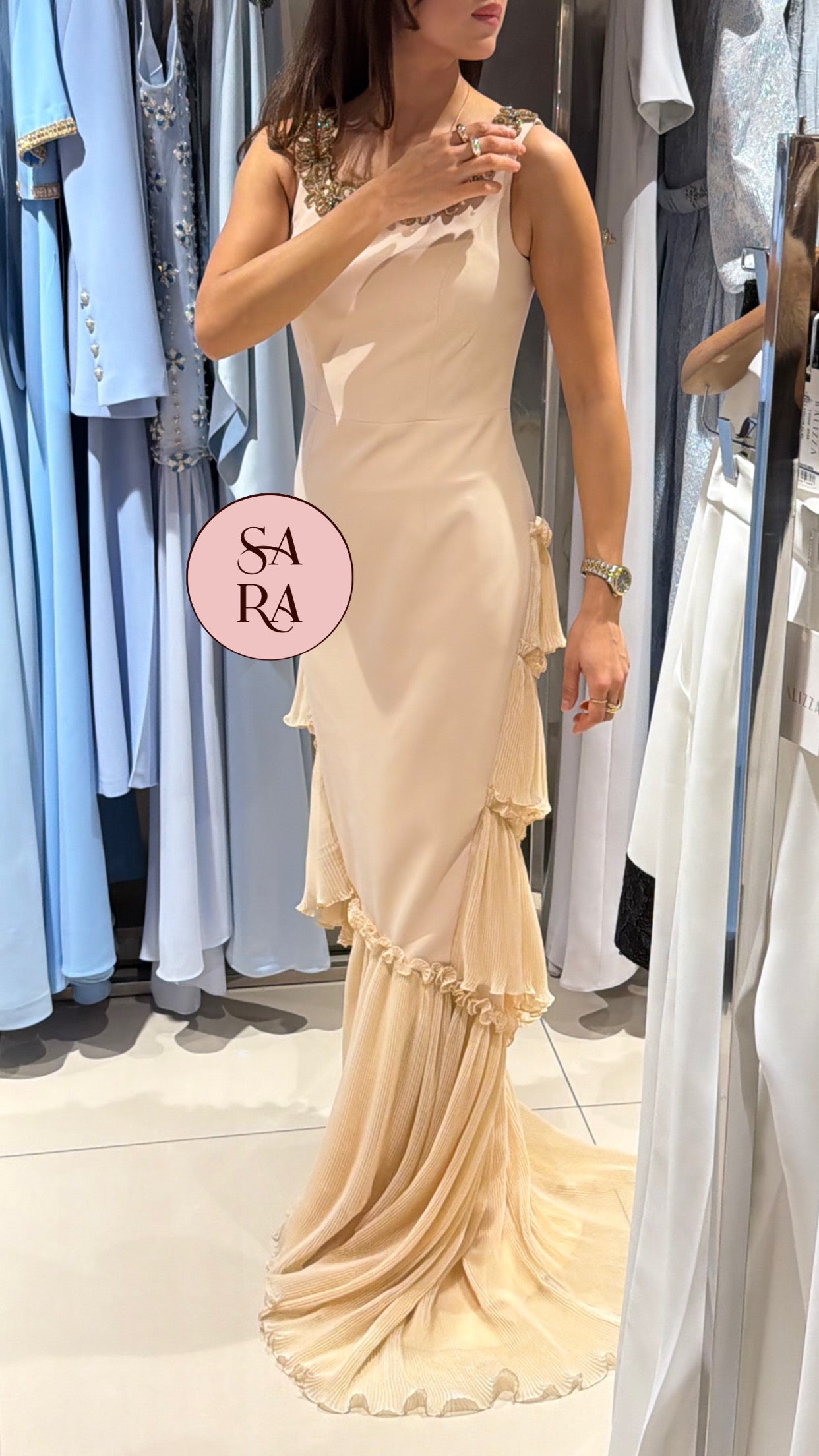 فستان فخم طبقات 3039