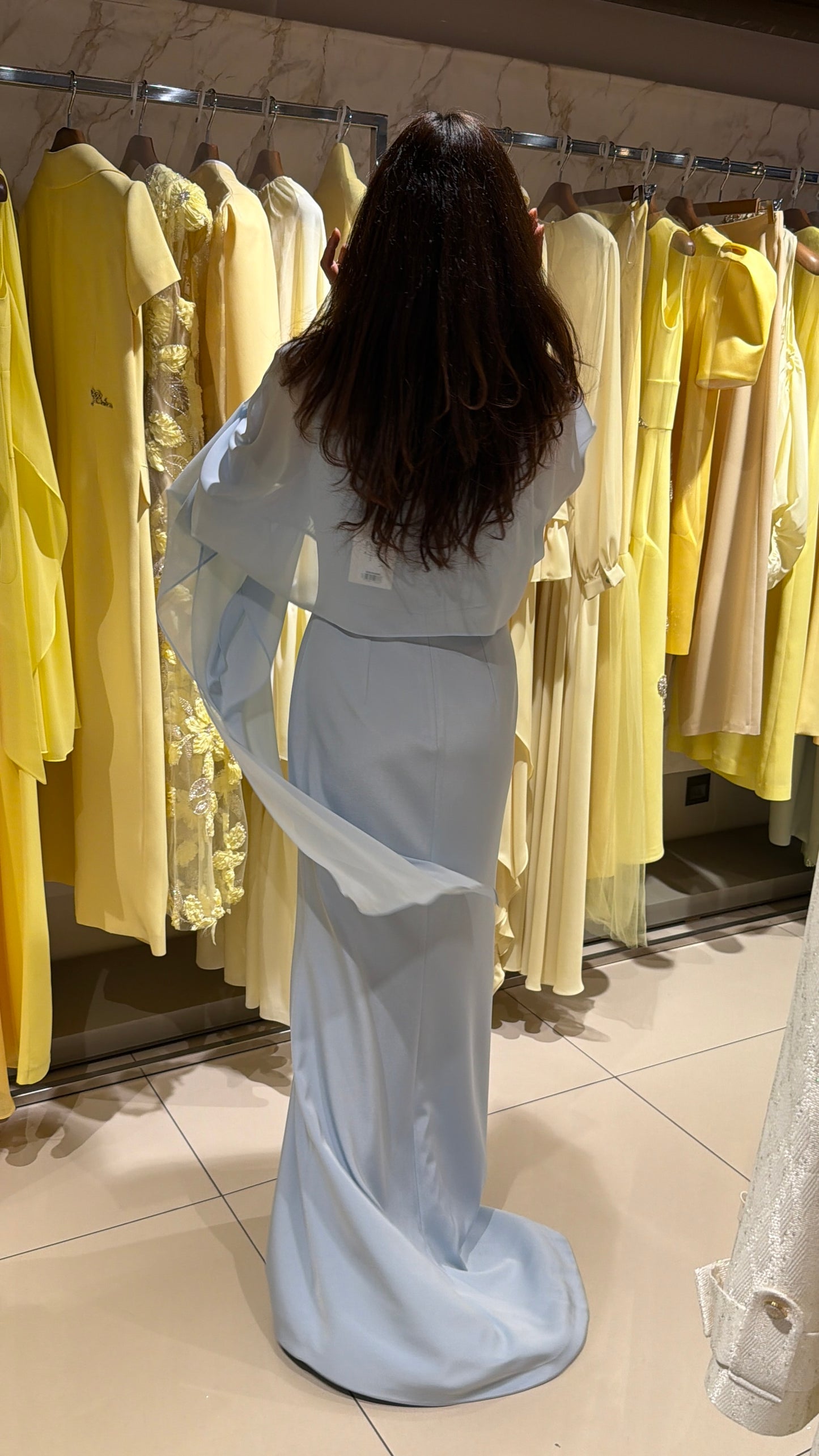 فستان كريب ازرق