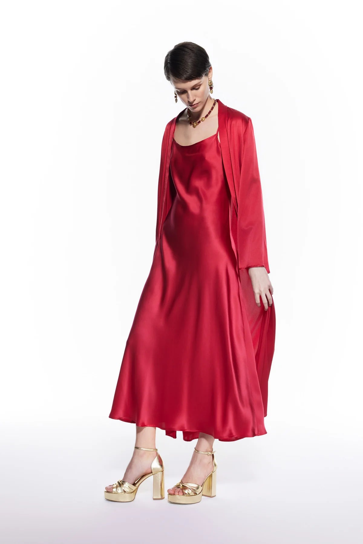 silk dressing gown