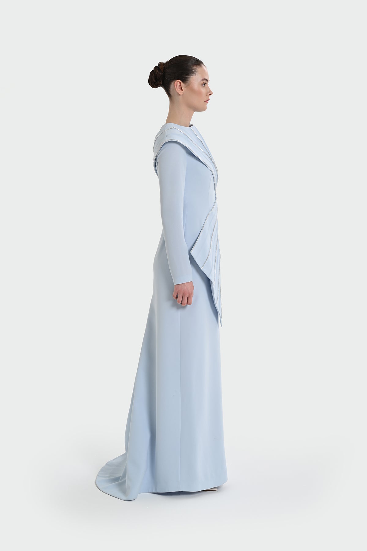 Draped Evening Dress – 9155
