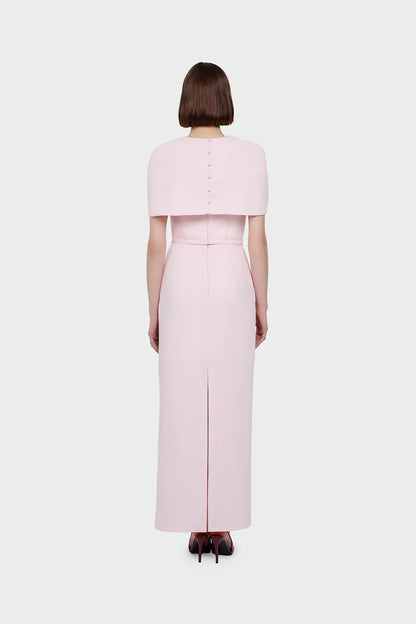 Elegant Evening Dress with Cape – Luxury Formal Dress 1390