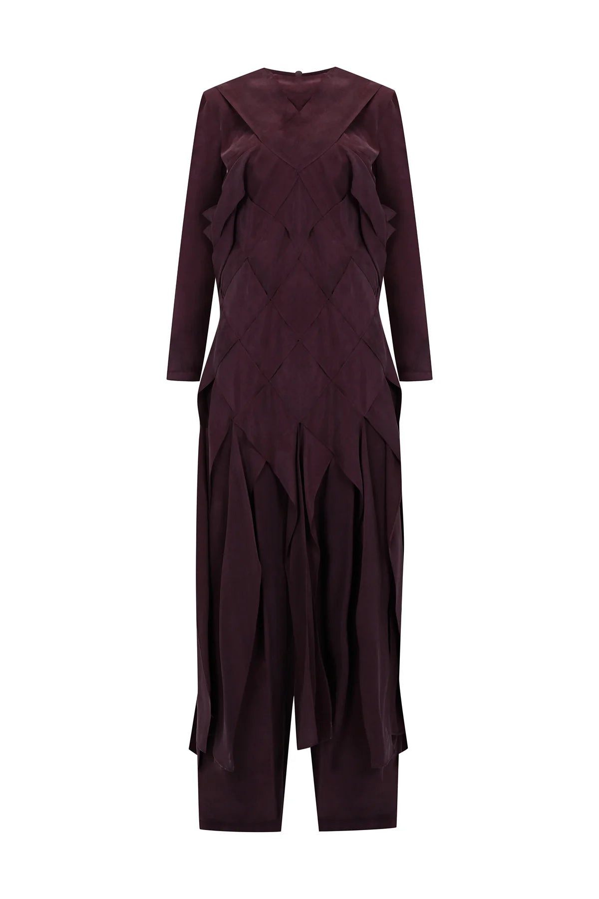 ÇAPRAZ DİKİŞ DETAYLI PANTOLON BLUZ TAKIM 2233