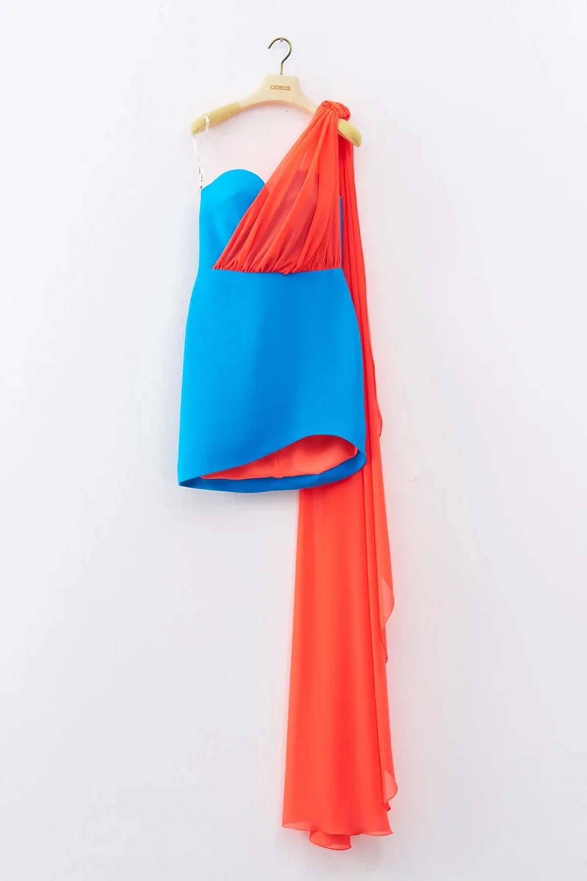 ŞALLI KALP YAKA MİNİ ABİYE ELBİSE