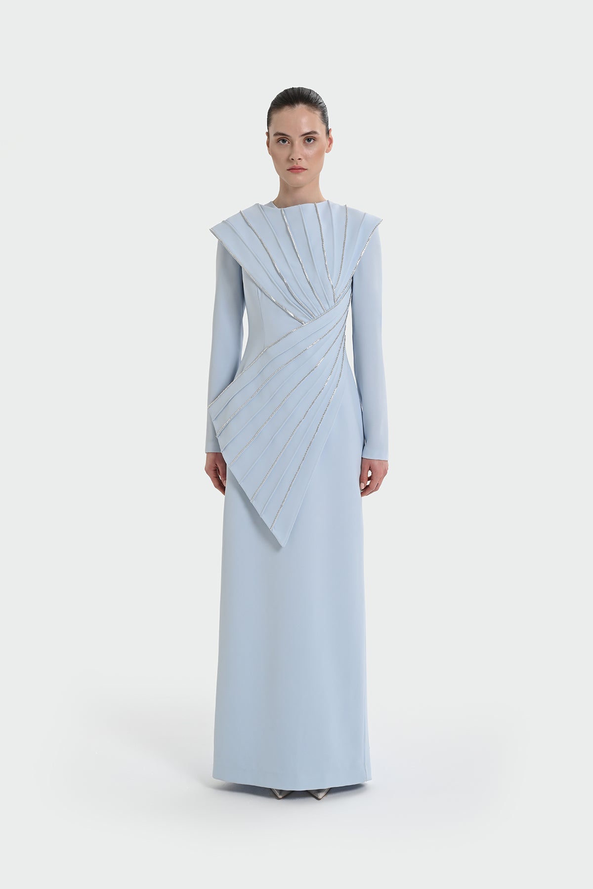 Draped Evening Dress – 9155