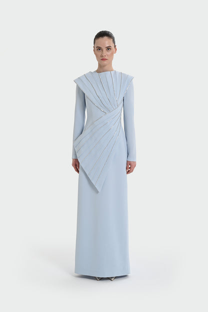Draped Evening Dress – 9155
