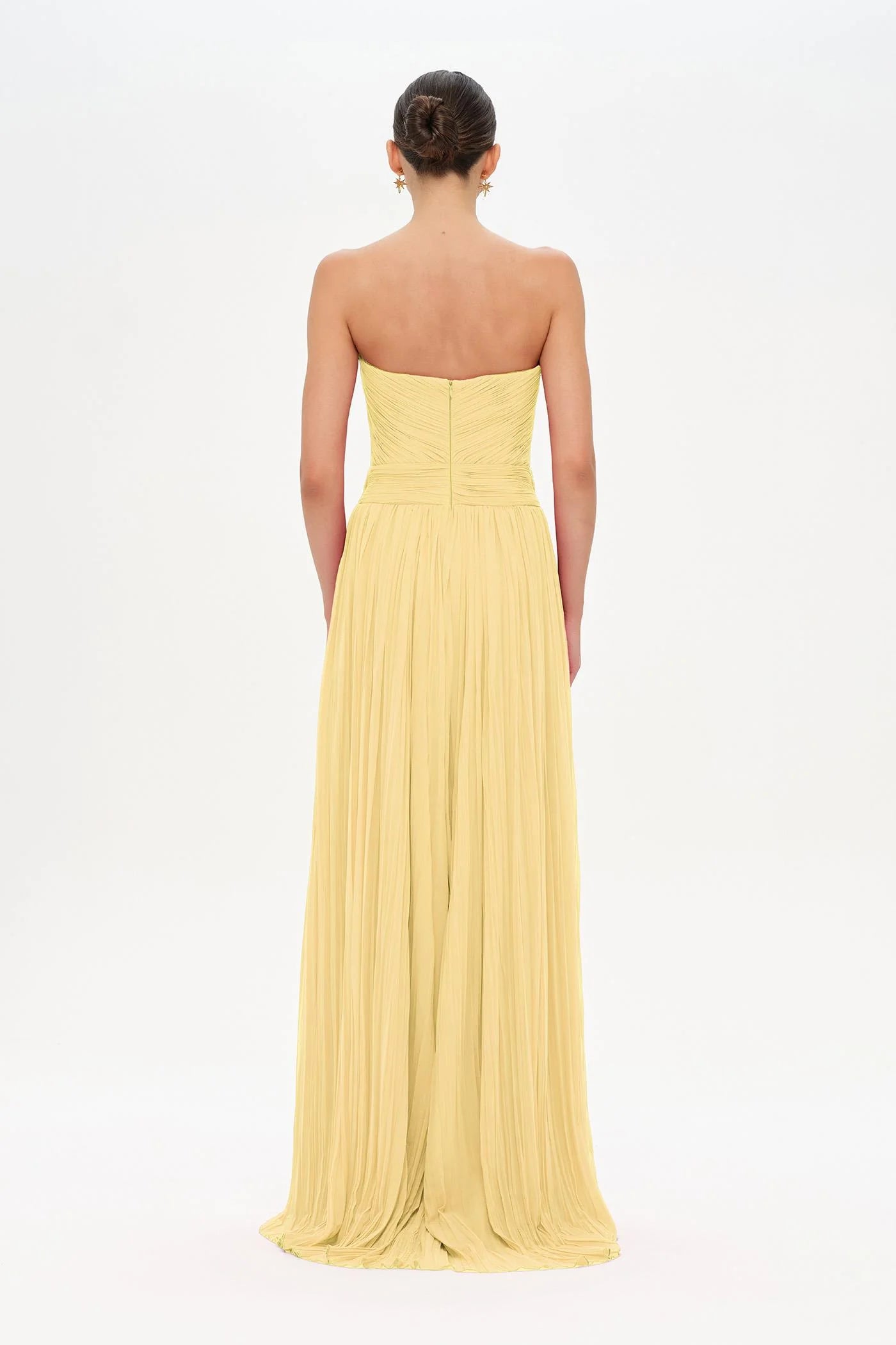 STRAPLEZ DRAPE DETAYLI ŞIK ABİYE ELBİSE - 26058C