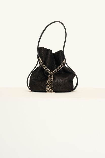 7509 – Ruched Chain-Detail Handbag