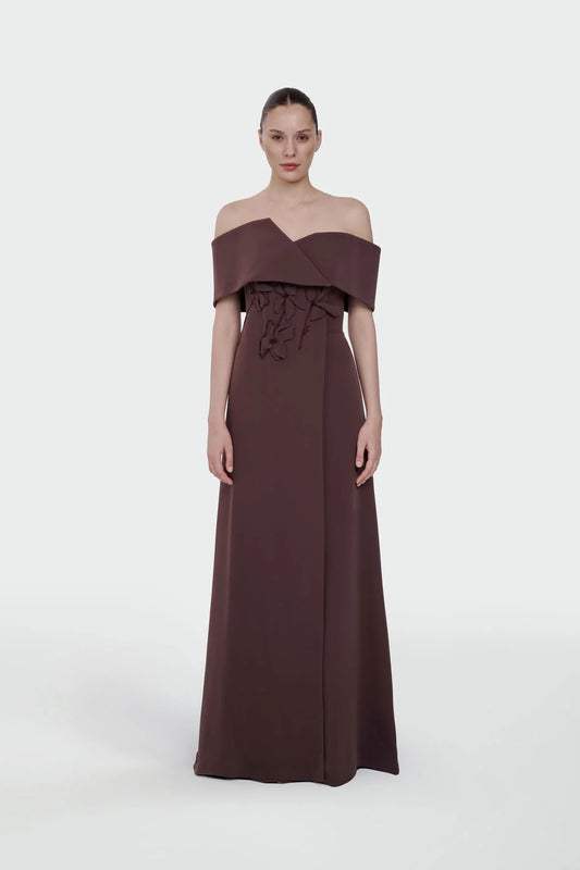 Elegant Off-Shoulder Floral Evening Jumpsuit 5300