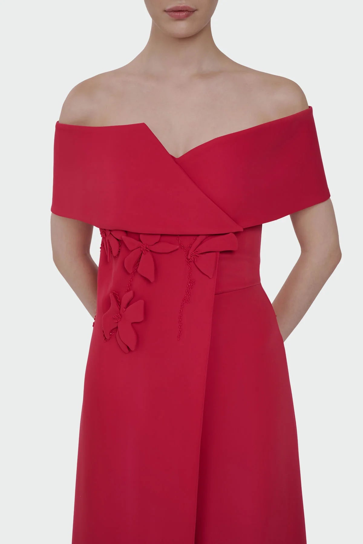 Elegant Off-Shoulder Floral Evening Jumpsuit 5300