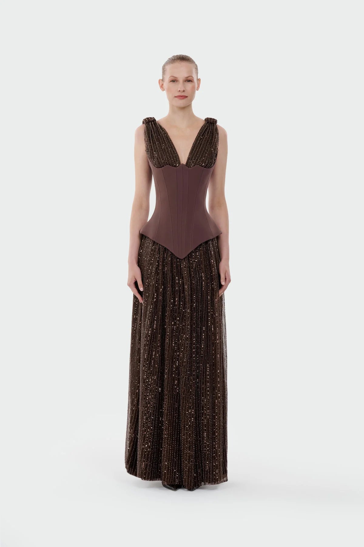 Elegant Corset Dress with Sparkle 1367