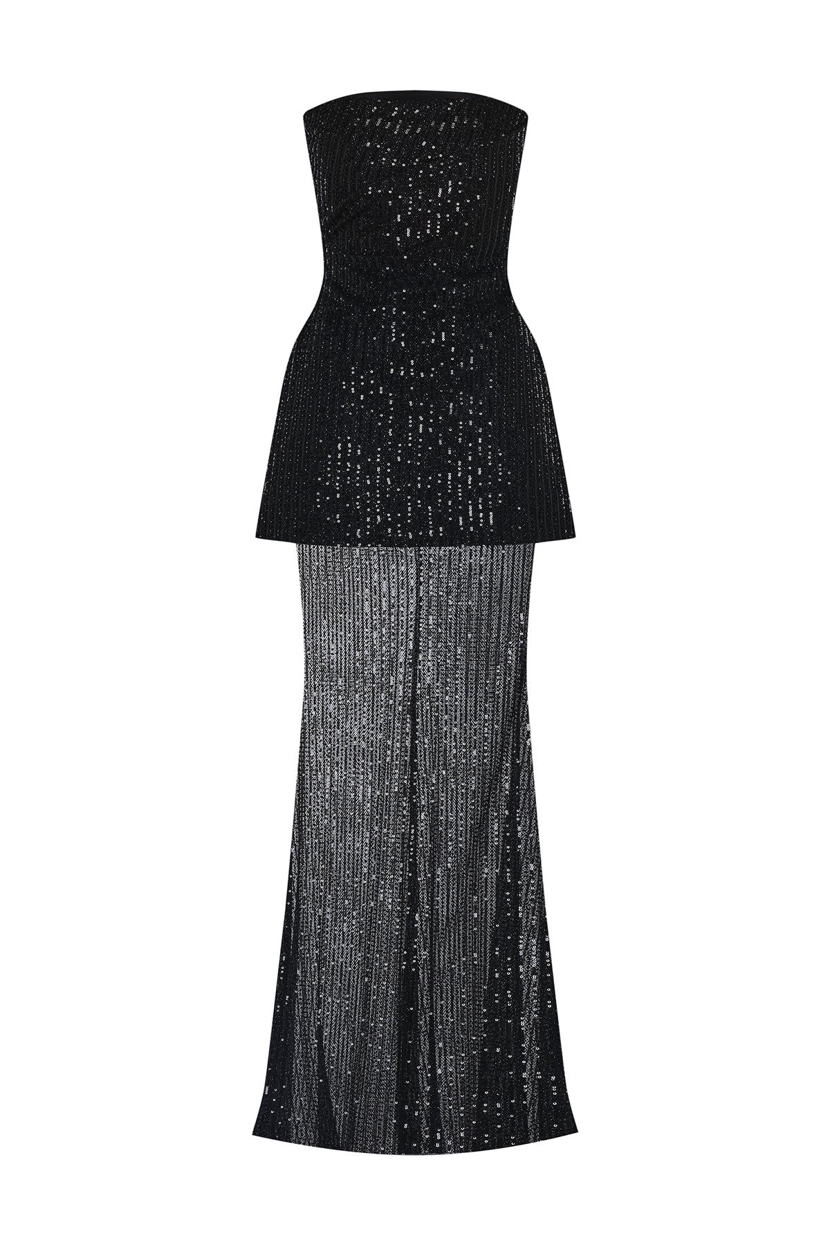 Sequin and Stone Embroidered Evening Dress Set 2211 S
