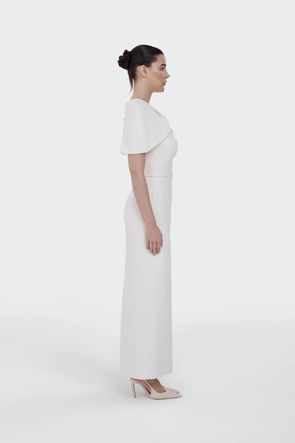 Elegant Evening Dress with Cape – Luxury Formal Dress 1390